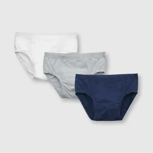 Pack Slip de Niño Estampado Blanco White Talla 6A Colloky