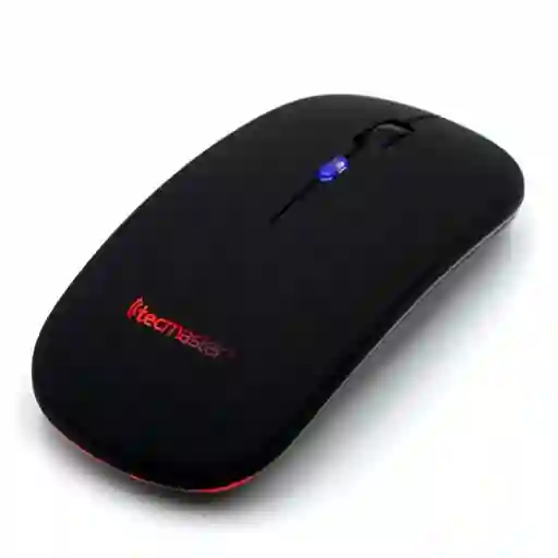 Tecmaster Mouse Recargable Plano Rgb Inalambrico Tm-100516-Bk