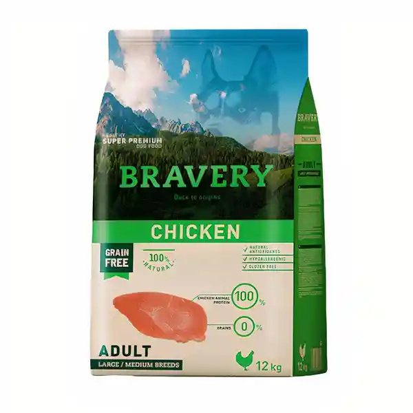Bravery Alimento Para Perro Raza Mediana Adulto
