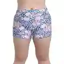Bikini Short Estilo Hot Pant Estampado Celeste Talla XXL Samia