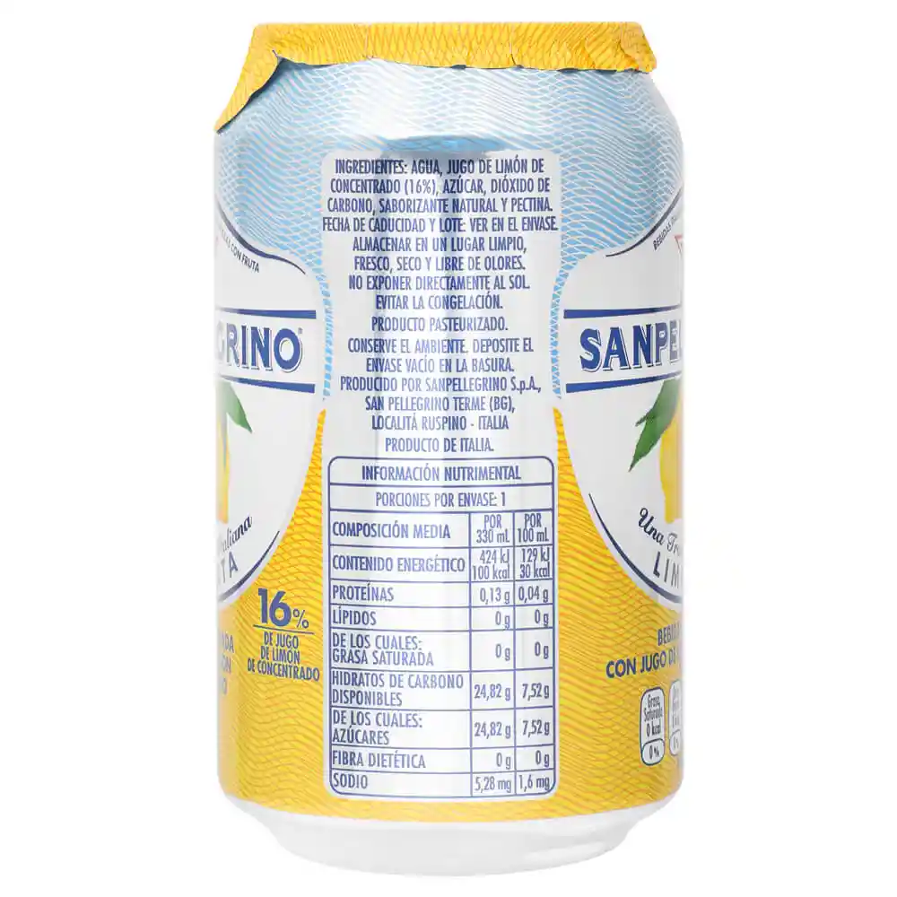 San Pellegrino Bebida Carbonatada Limonata