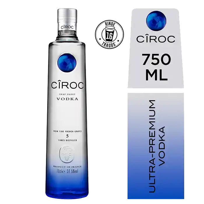 Ciroc  Vodka Importado 5 Times Distilled