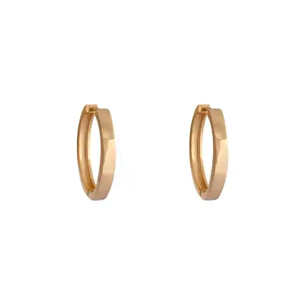 Boaz Argollas Lisas Bañadas en Oro 20 mm