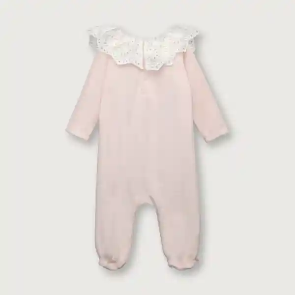 Pijama Osito Cuello de Niña Rosado Talla RN Opaline