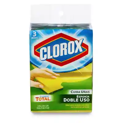 Clorox Esponja Doble Uso Cuida Uñas
