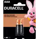 Duracell Pila Alcalina AAA Pack 2 Un