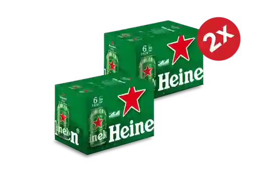 2x Six Pack Heineken lata 350cc
