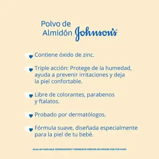 Johnsons Talco Polvo De Almidón