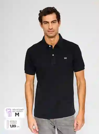 Regatta Polera Manga Corta Piq RGT Negro