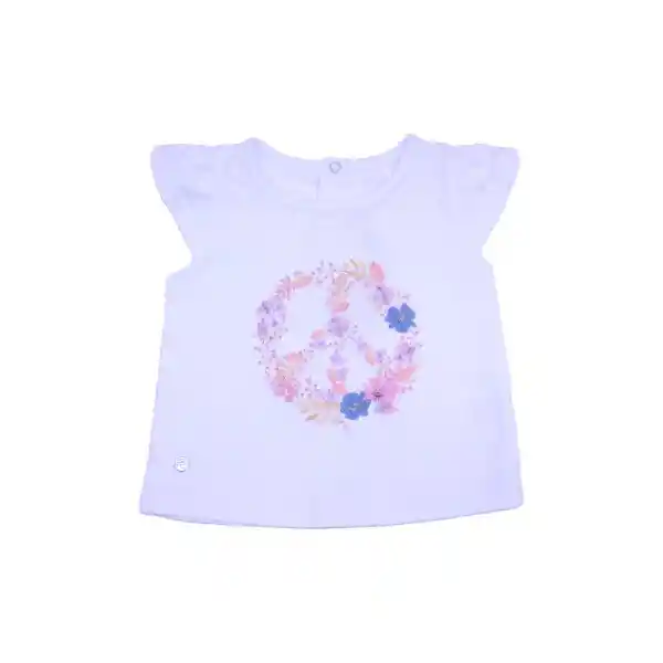 Polera Bebe Niña Blanco Pillin 18 M