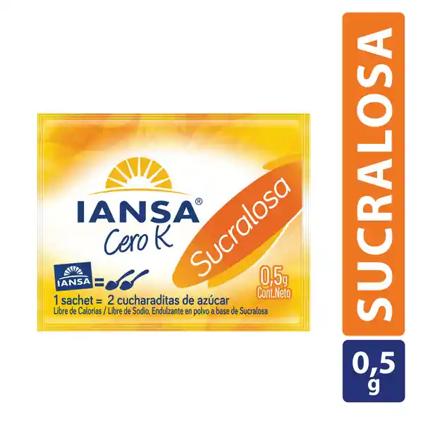 Iansa Endulzante Cero K Sucralosa En Sachet 100 Unidades