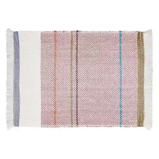 Individual de Algodón Con Línea de Colores 45 x 33 cm