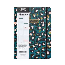 Artel Importado Planificador 12 Meses Empastado Panter Print