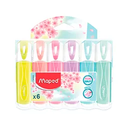 Set 6 Destacadores Pastel Fluo Peps Maped