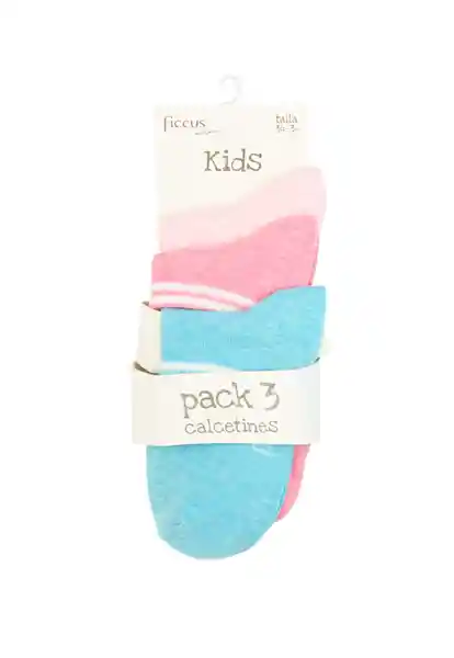 Pack de Calcetines Tobillero Kids Niña Colores Talla 34/36 - 641