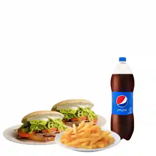 2 Sandwich a Elección Mas Bebida De 2 Litros Mas Papas Medianas	