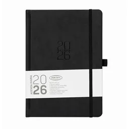 Artel Importado Agenda 2026 Dxp Negra Con Elástico