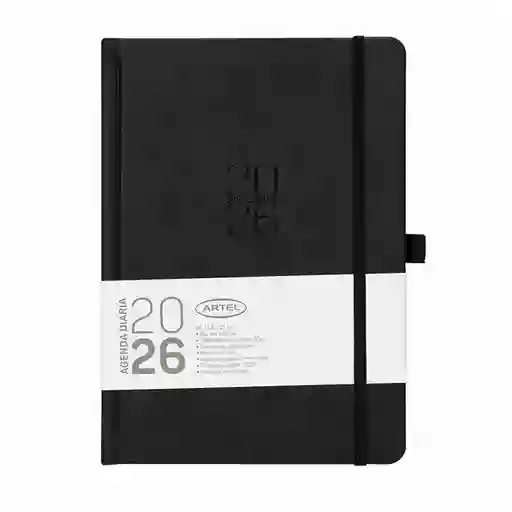 Artel Importado Agenda 2026 Dxp Negra Con Elástico