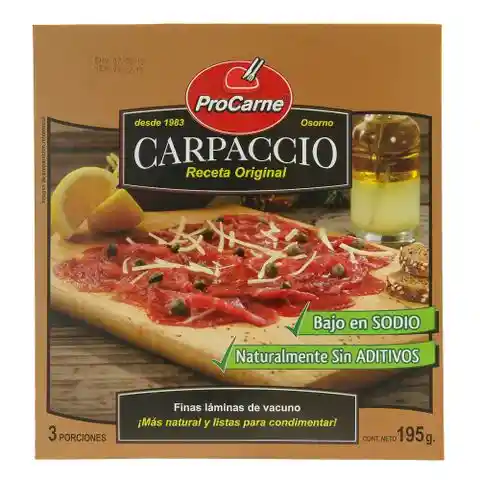 Procarne Carpaccio de Vacuno Congelado
