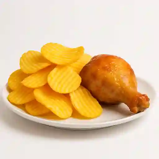 Colación Papas Fritas con Pollo Solo