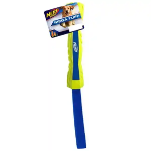 Nerf Juguete Resistente Mega Tuff Diseño Stick Verde/ Azul Perro