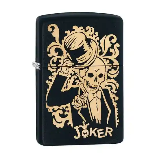 Zippo Encendedor Lighter Joker Negro