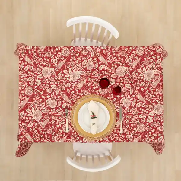 Mantel Rectangular de Algodón Navideño 150 x 250 cm Casaideas