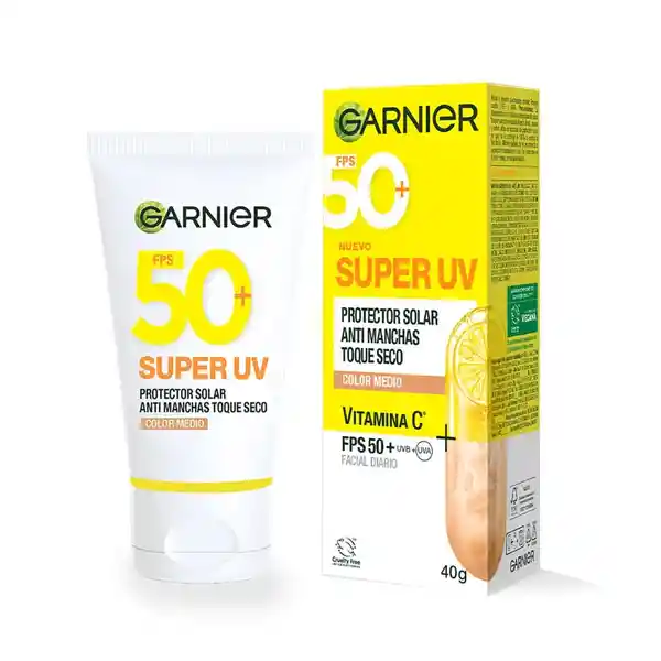 Garnier Protector Solar Anti Manchas Toque Seco Color Medio