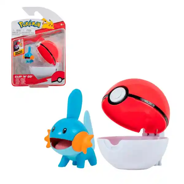 Pokémon Pokebola Con Figura Mudkip + Poké Ball