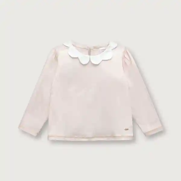 Polera Con Cuello de Niña Rosado Talla 2A Opaline