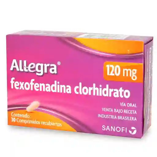 Allegra 120 Mg Caja X 30 Comprimidos Recubiertos