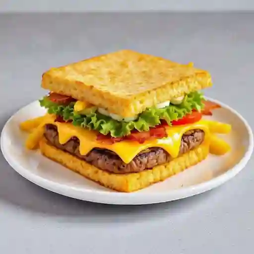 Hamburguesa big especial arepa cuadrada