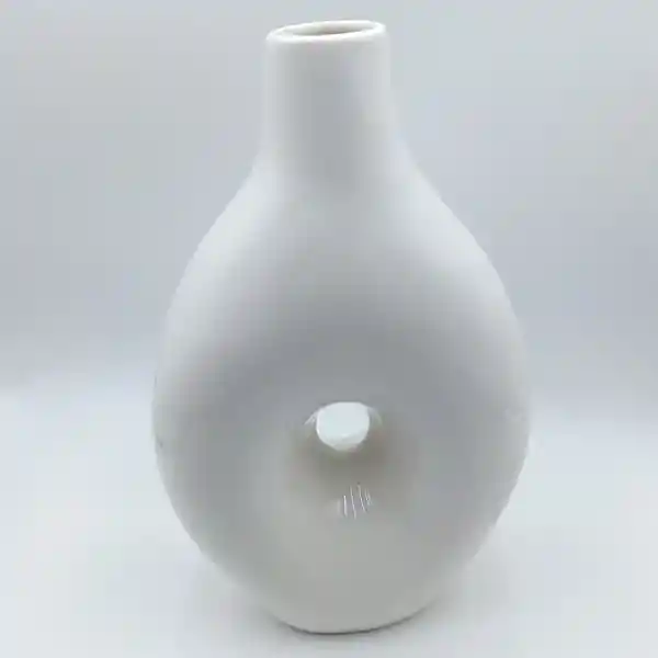 Jarrón Círculo Blanco Bolw 41 cm Ripley Home