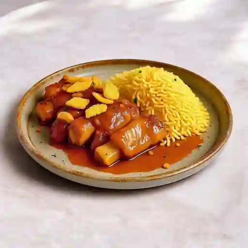 Colacion Individual Costillar Cantones Con Arroz Chaufan