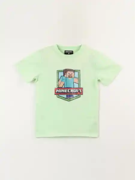 Minecraft Polera Manga Corta Verde 6 V26 314014382