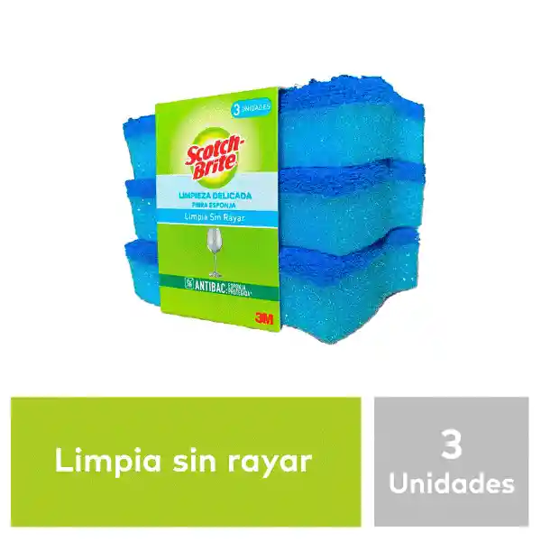 Scotch Brite Esponja Cero Rayas Azul