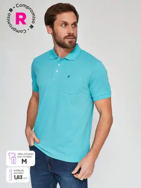 Kenneth Stevens Polera Manga Corta Turquesa XXL SS25