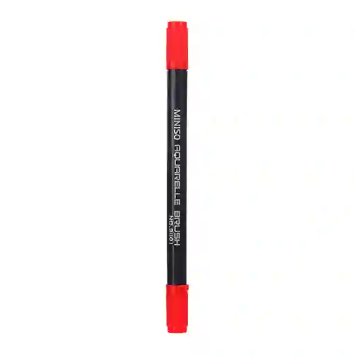 Miniso Plumón Acuarela - Doble Punta - Rojo - 16.8*1.2 Cm