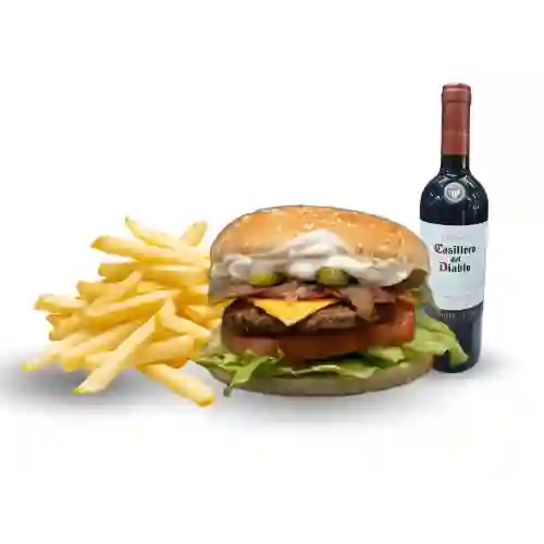 Burger Alma Especial + Papas Fritas + ?