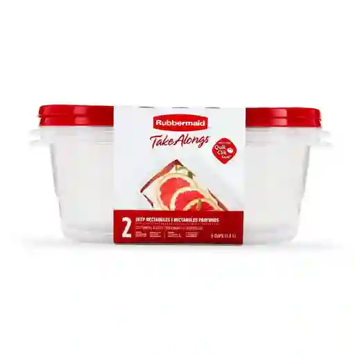 Rubbermaid Set Contenedor Tal Ruby 1.8 L