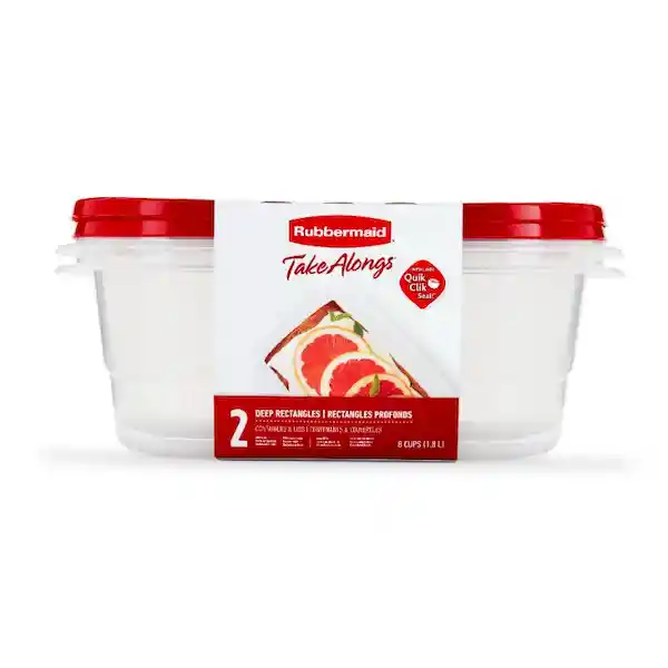Rubbermaid Set Contenedor Tal Ruby 1.8 L
