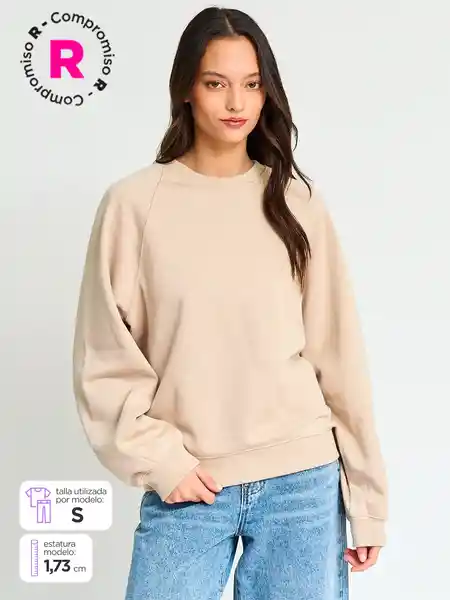 Index Polera Manga Larga Beraglan Color Beige M S25