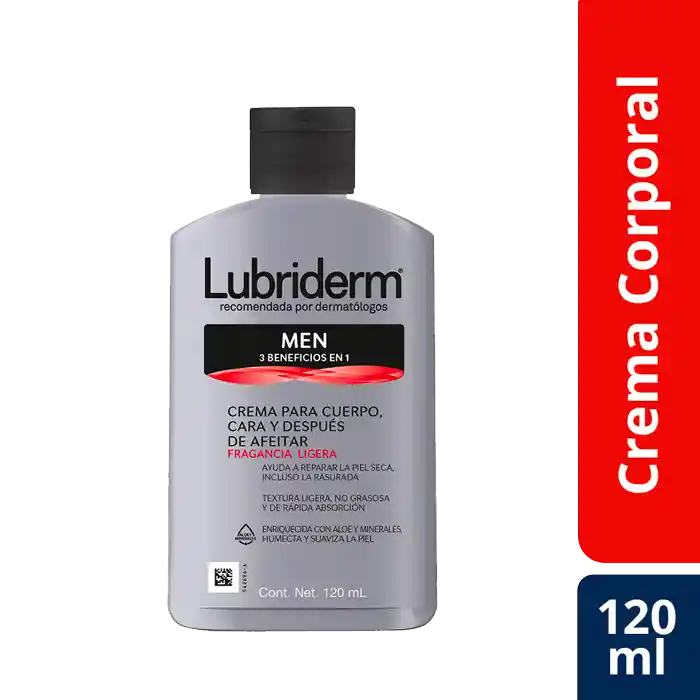 Lubriderm Crema Corporal Men Con Fragancia 120 mL