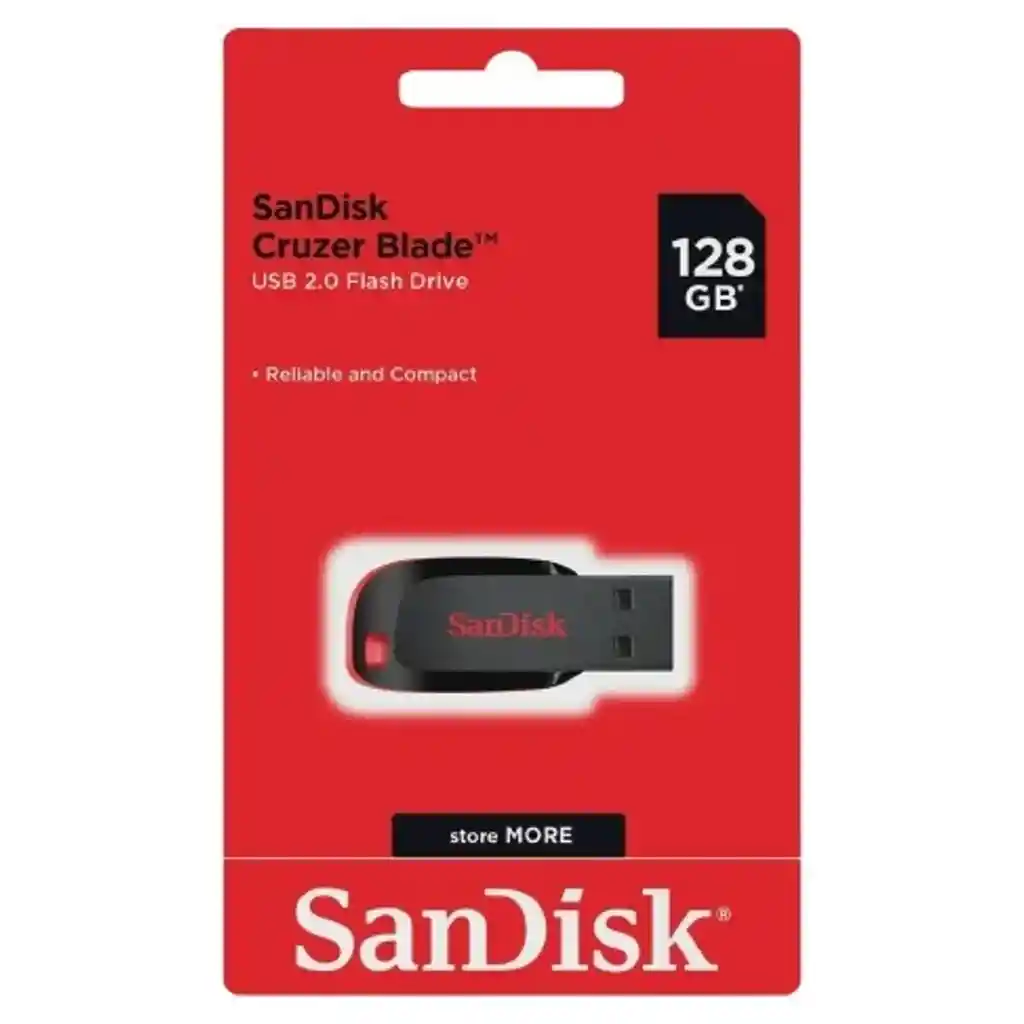 Sandisk Pendrive Cruzier 2.0 Negro 128Gb