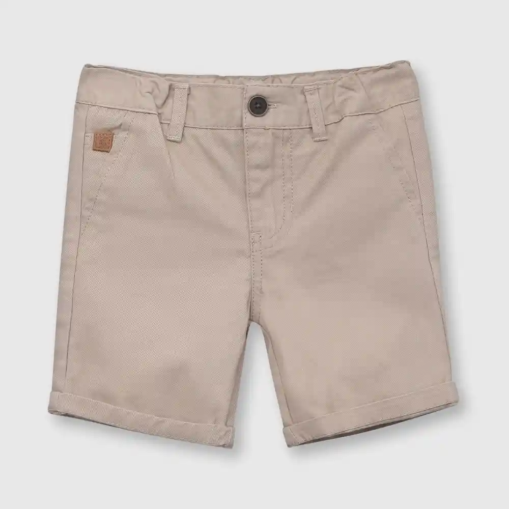 Bermuda Clásico De Bebé Niño Beige Talla 12/18m