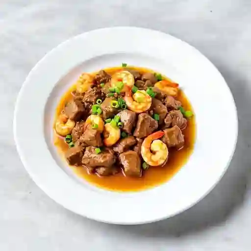 Carne con Camarón