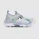 Sandalias Abertura Completa De Niña Gris Talla 21