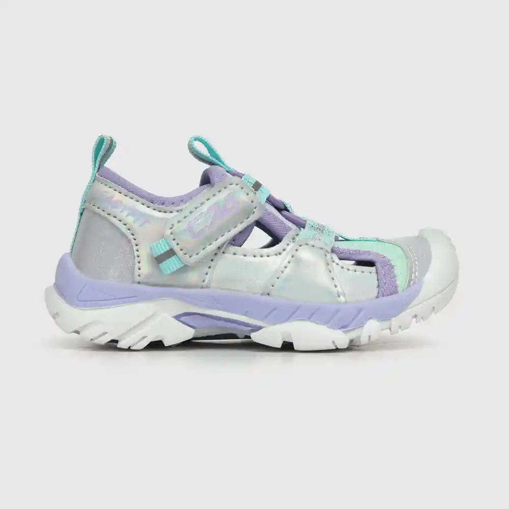 Sandalias Abertura Completa De Niña Gris Talla 21