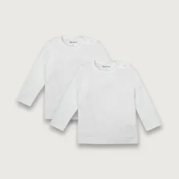 Pack Camiseta Manga Larga Bebé Niño Blanco Talla 12m