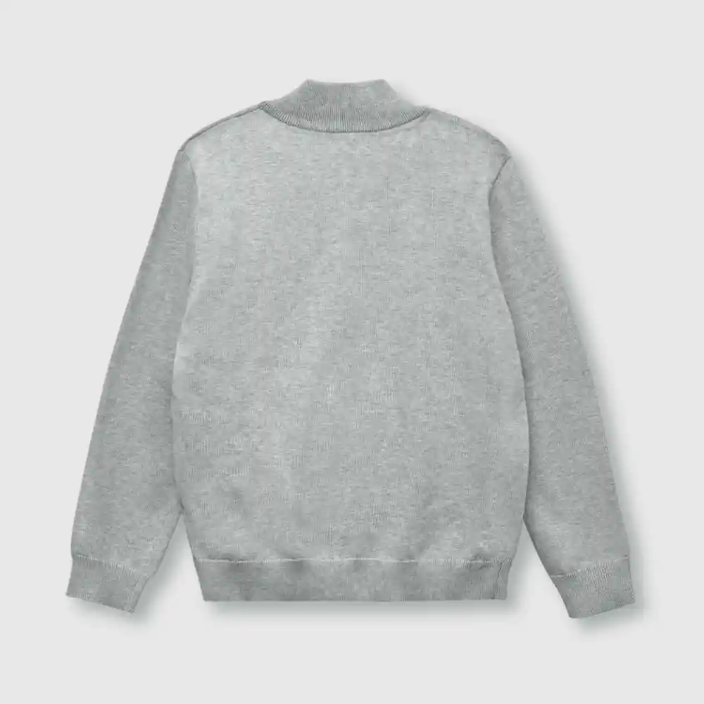 Suéter Clásico De Niño Gris Talla 3 Años